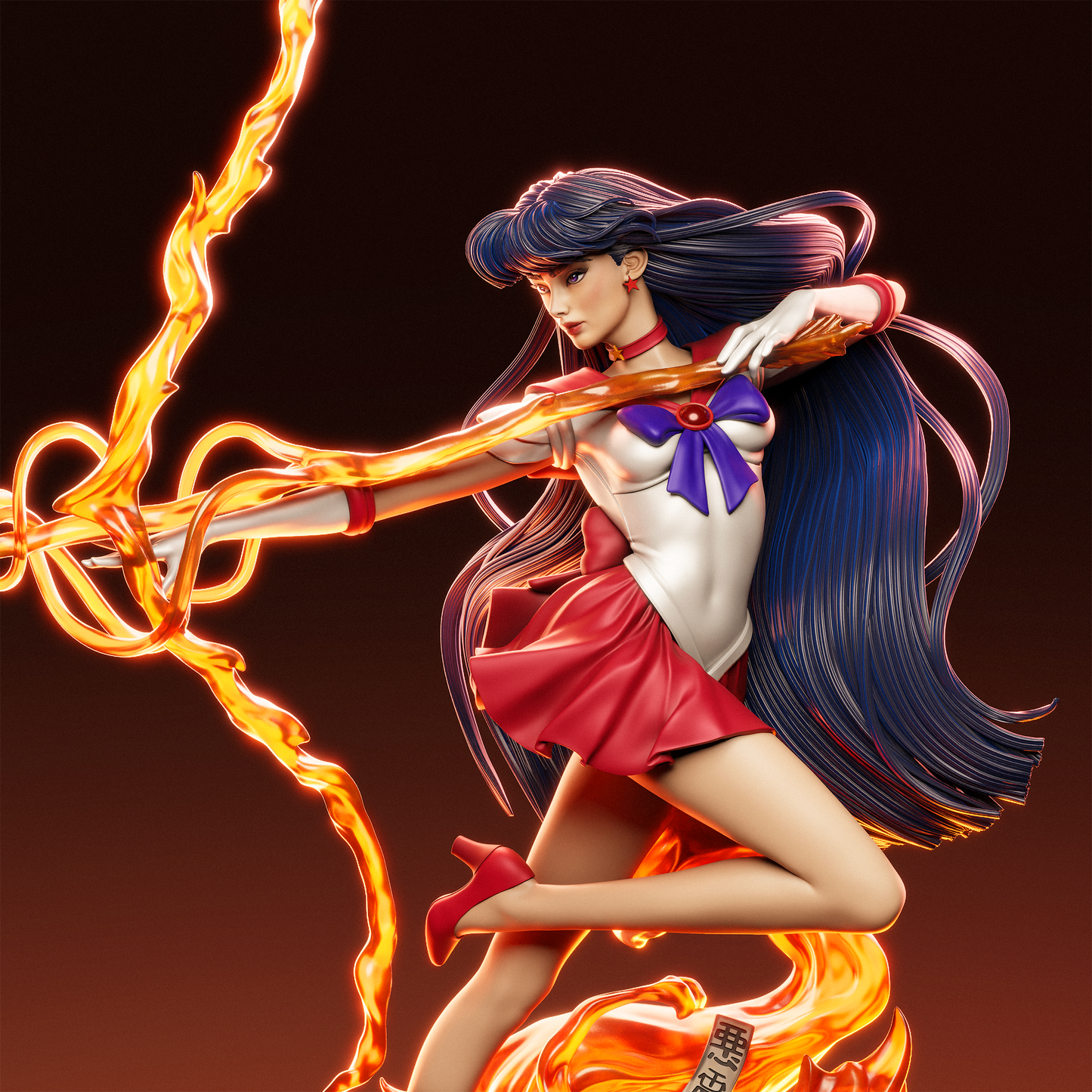 Rei Hino (Sailor Moon) - Fan Art - 3D Print Model Kit - 1:6