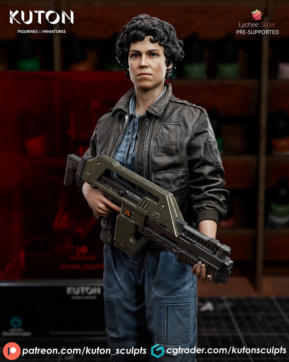 Ellen Ripley (Alien) Statue - 3D Print Fan Art (Kuton) – ModelShack