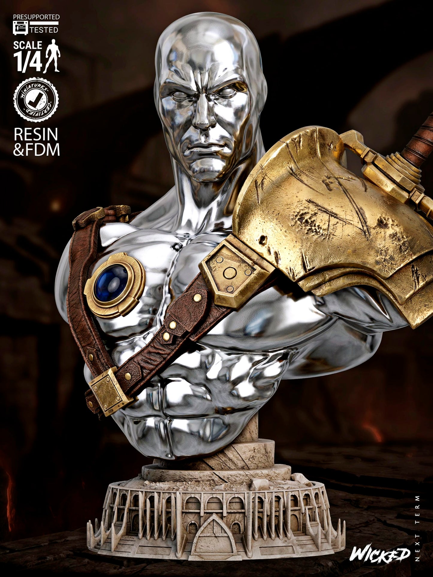 Silver Surfer (Norrin Radd) Bust -3d Printed Model Kit - Fan Art