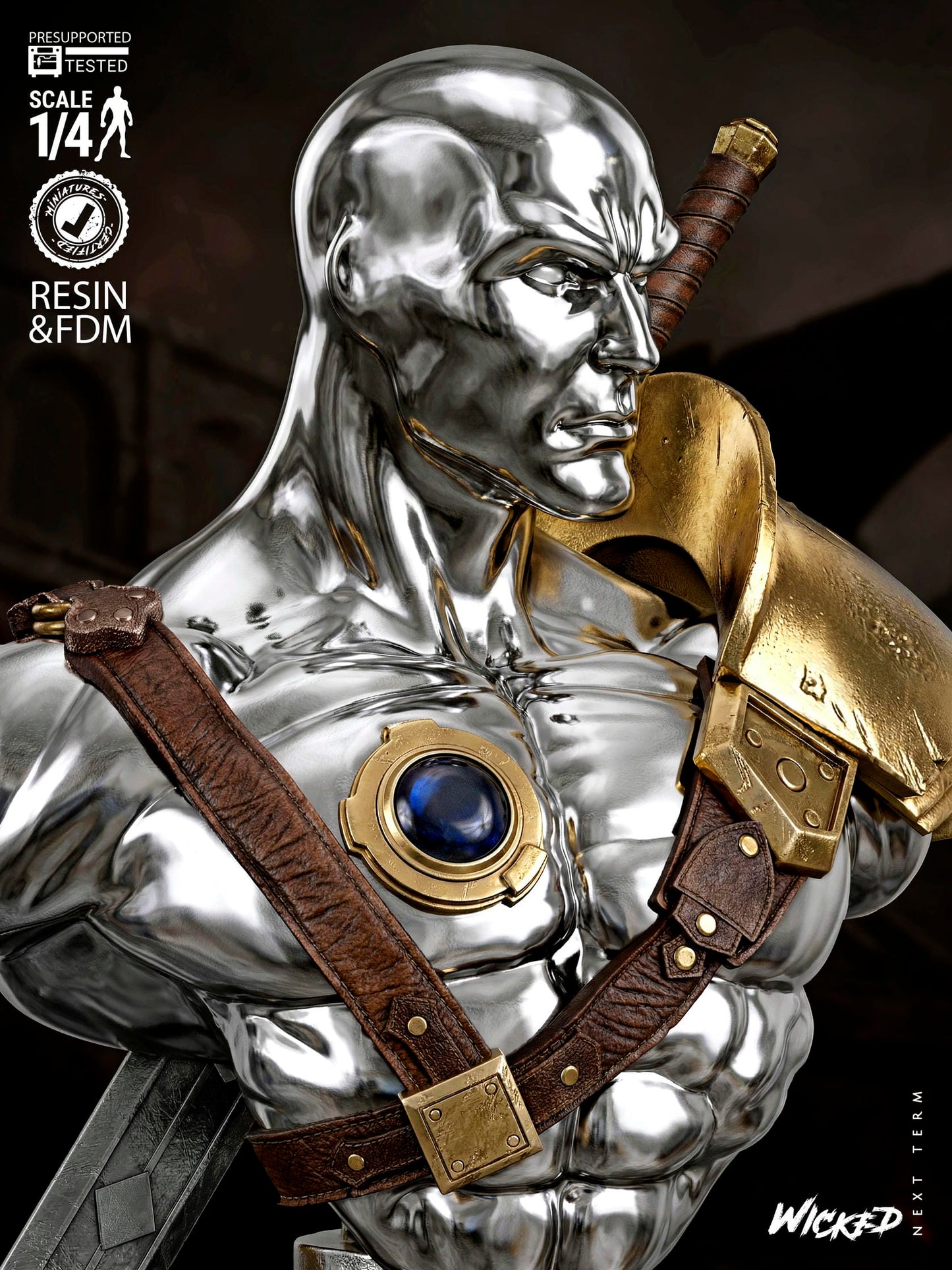 Silver Surfer (Norrin Radd) Bust -3d Printed Model Kit - Fan Art