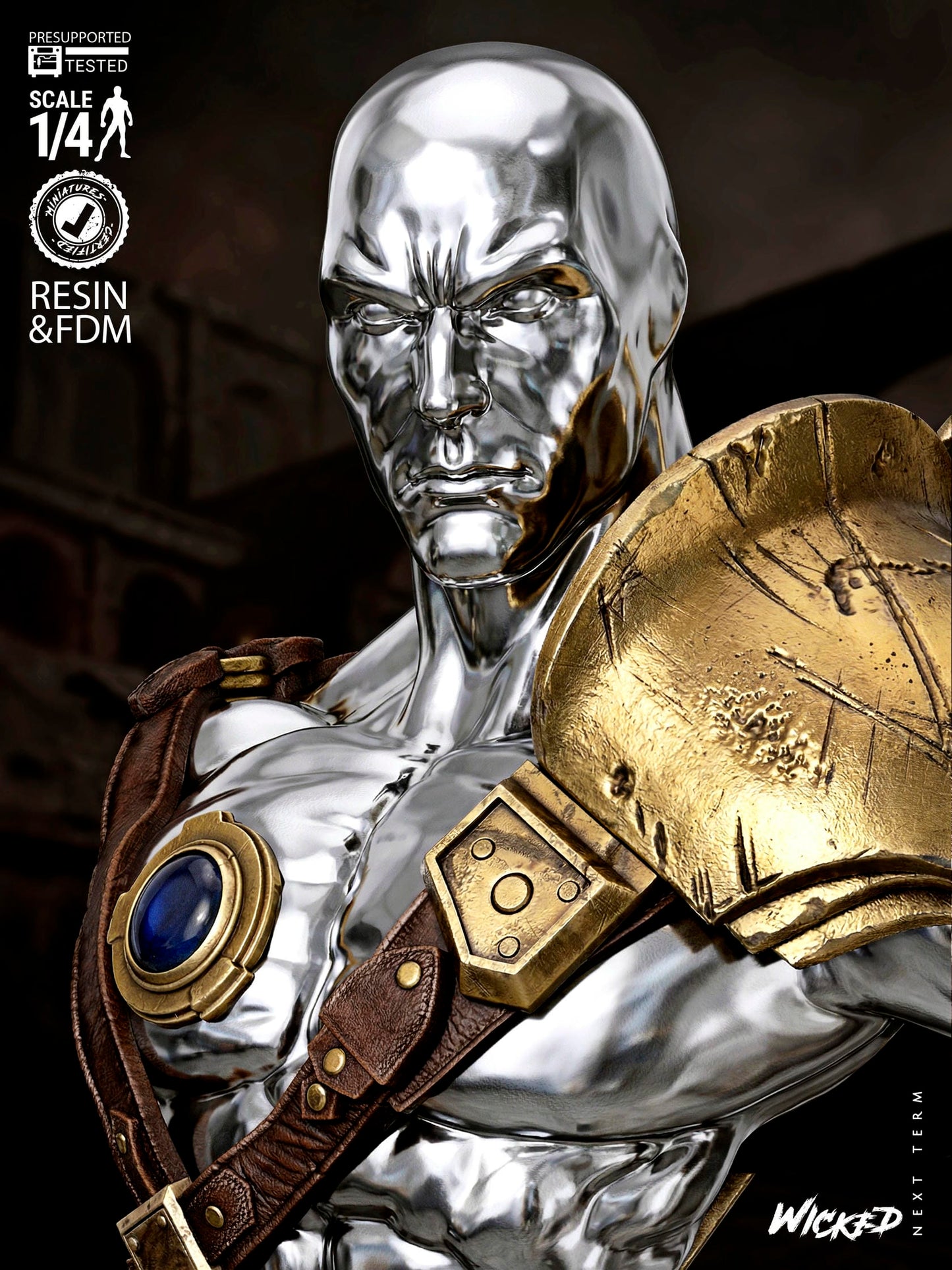 Silver Surfer (Norrin Radd) Bust -3d Printed Model Kit - Fan Art
