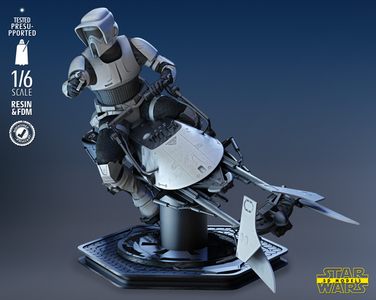Storm Trooper Explorer Sculpture (Fan Art) - 1:6 Scale  (285mm) - 3D Printed