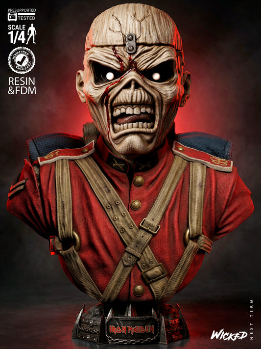 Iron Maiden Bust - 4 and 8 Scale 3D Printed Model Kit