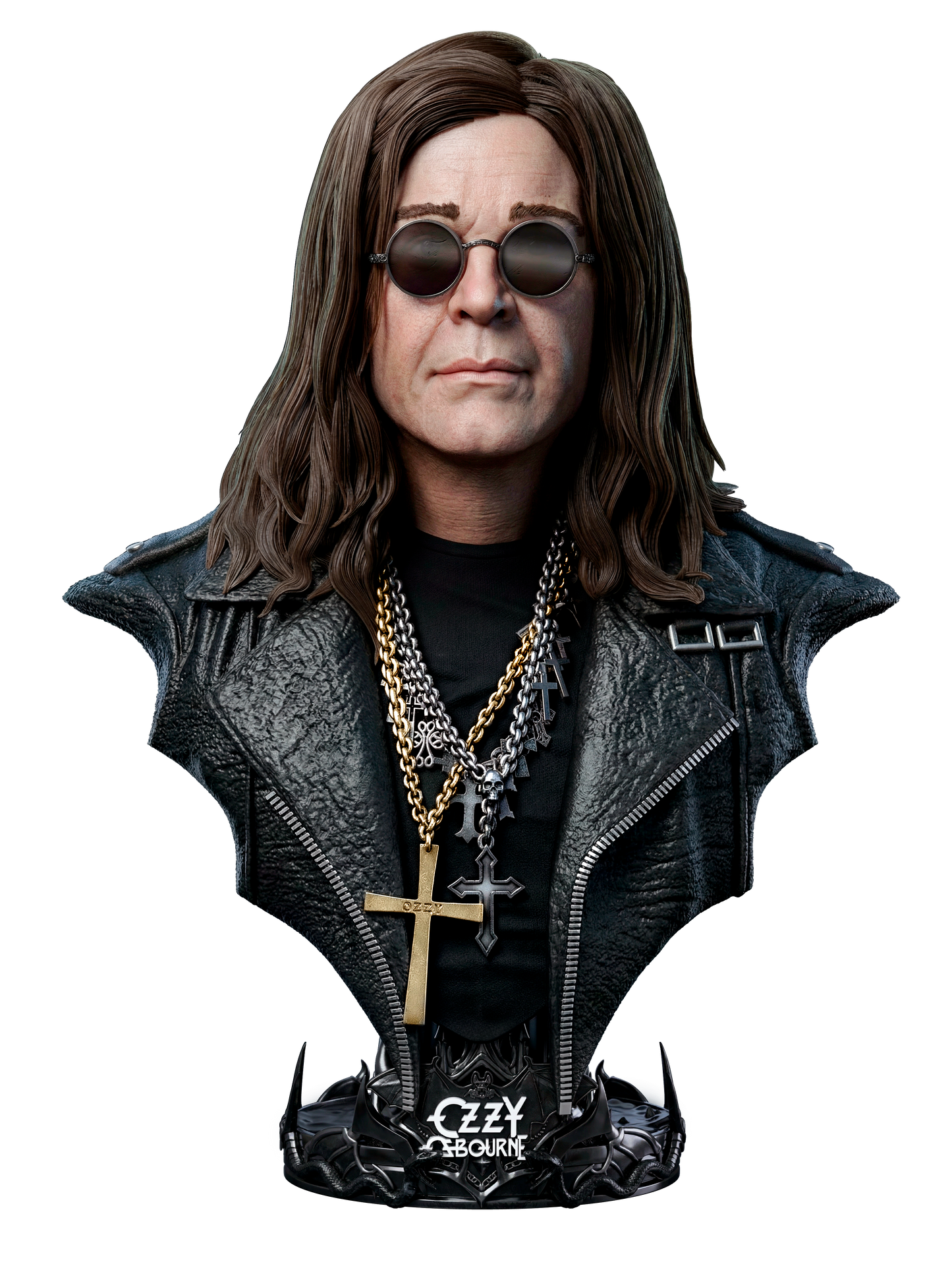 Ozzy Osbourne Bust - 3D Printed Model Kit - 4 & 8 Scale