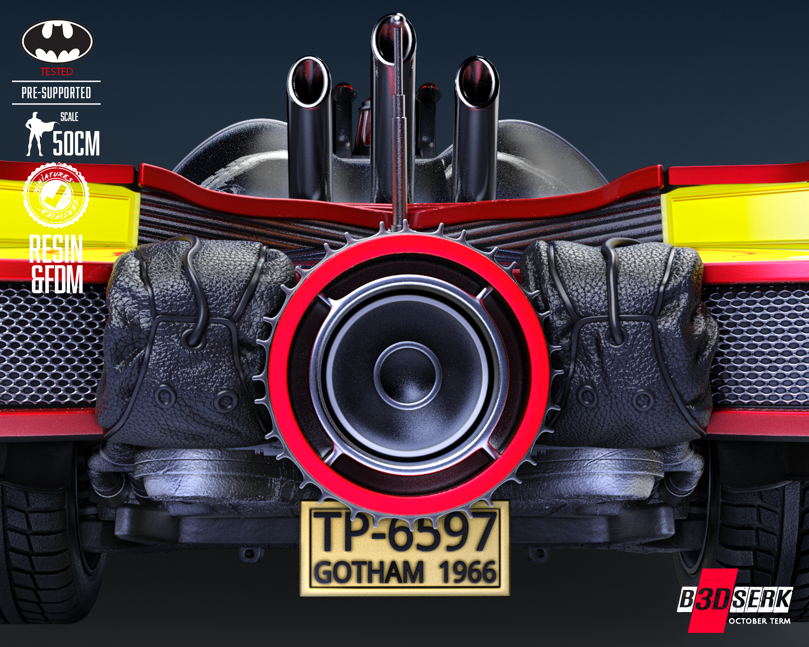 Batmobile - Adam West (Fan Art) Bust - 500mm or 250mm in length