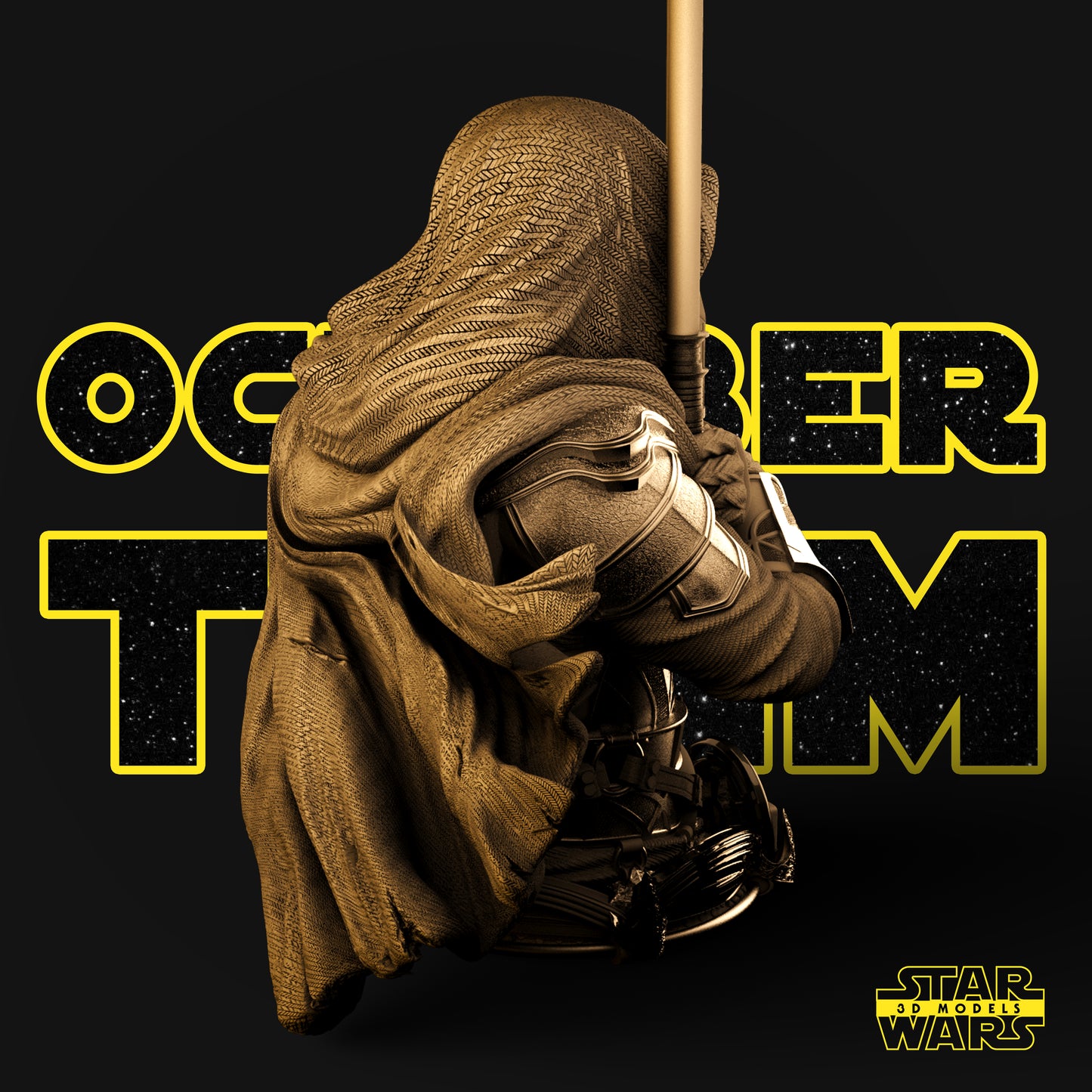 Darth Revan Bust (Fan Art) - 1:4 or 1:8 Scale (320mm or 160mm) - 3D Printed