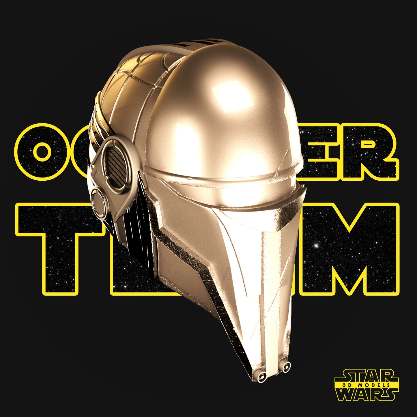 Darth Revan Helmet (Fan Art) - 1:1 or 1:2 Scale (300mm or 150mm) - 3D Printed