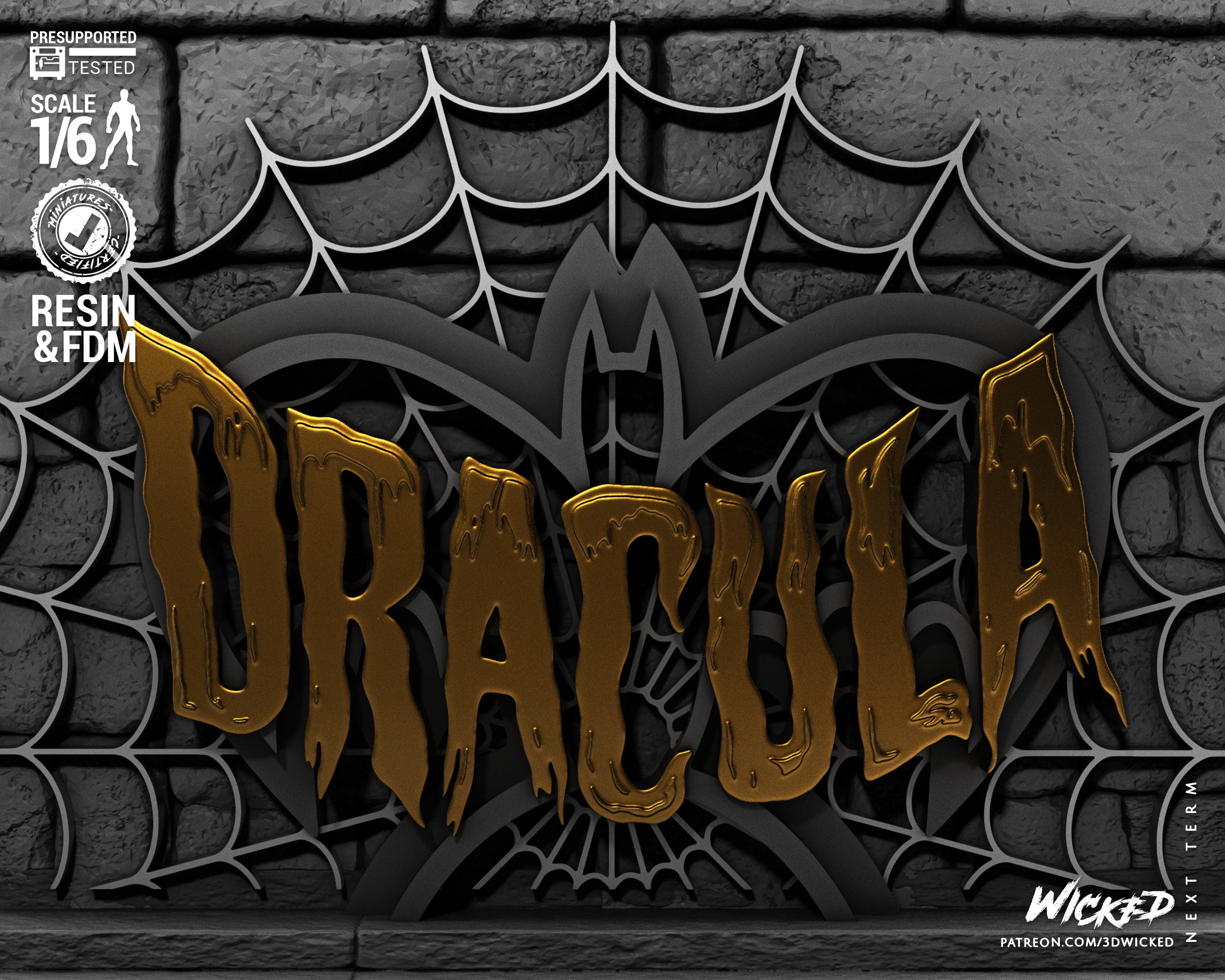 Dracula (Fan Art) Statue - 6 or 12 scale (360mm or 180mm) - 3D Print