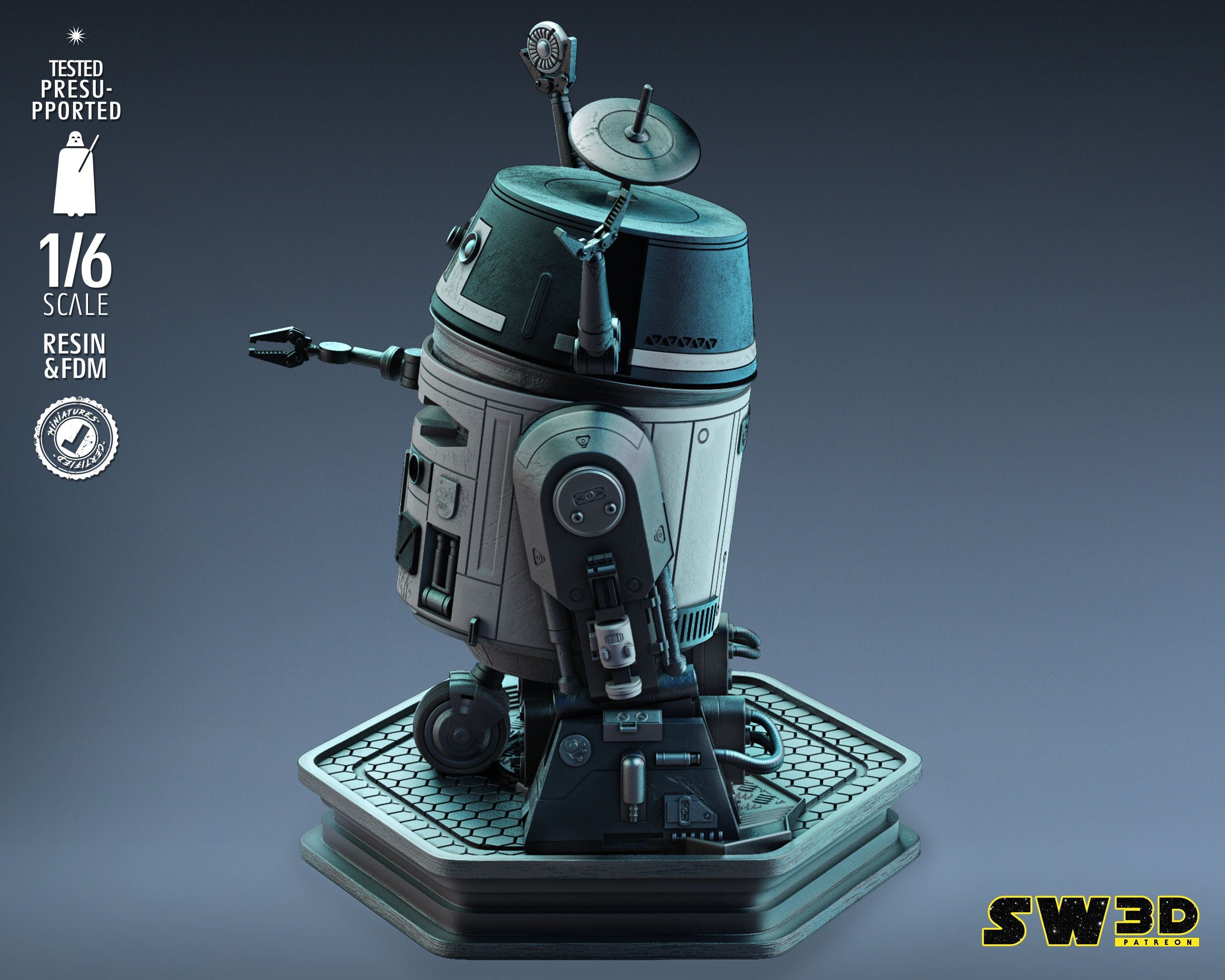 Chopper C1-10P Sculpt (Fan Art) Star Wars - 6 or 12 Scale - 3D Print