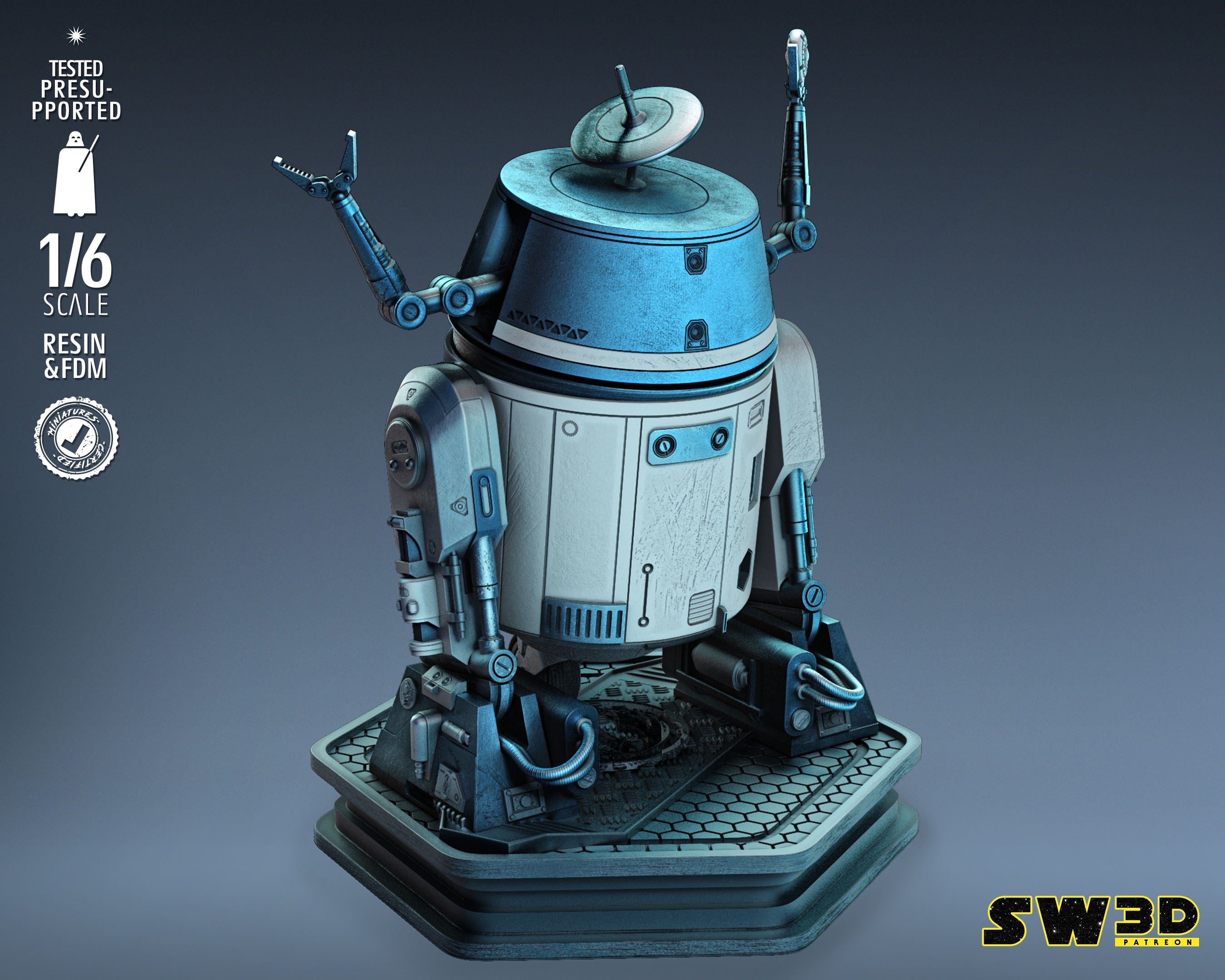 Chopper C1-10P Sculpt (Fan Art) Star Wars - 6 or 12 Scale - 3D Print