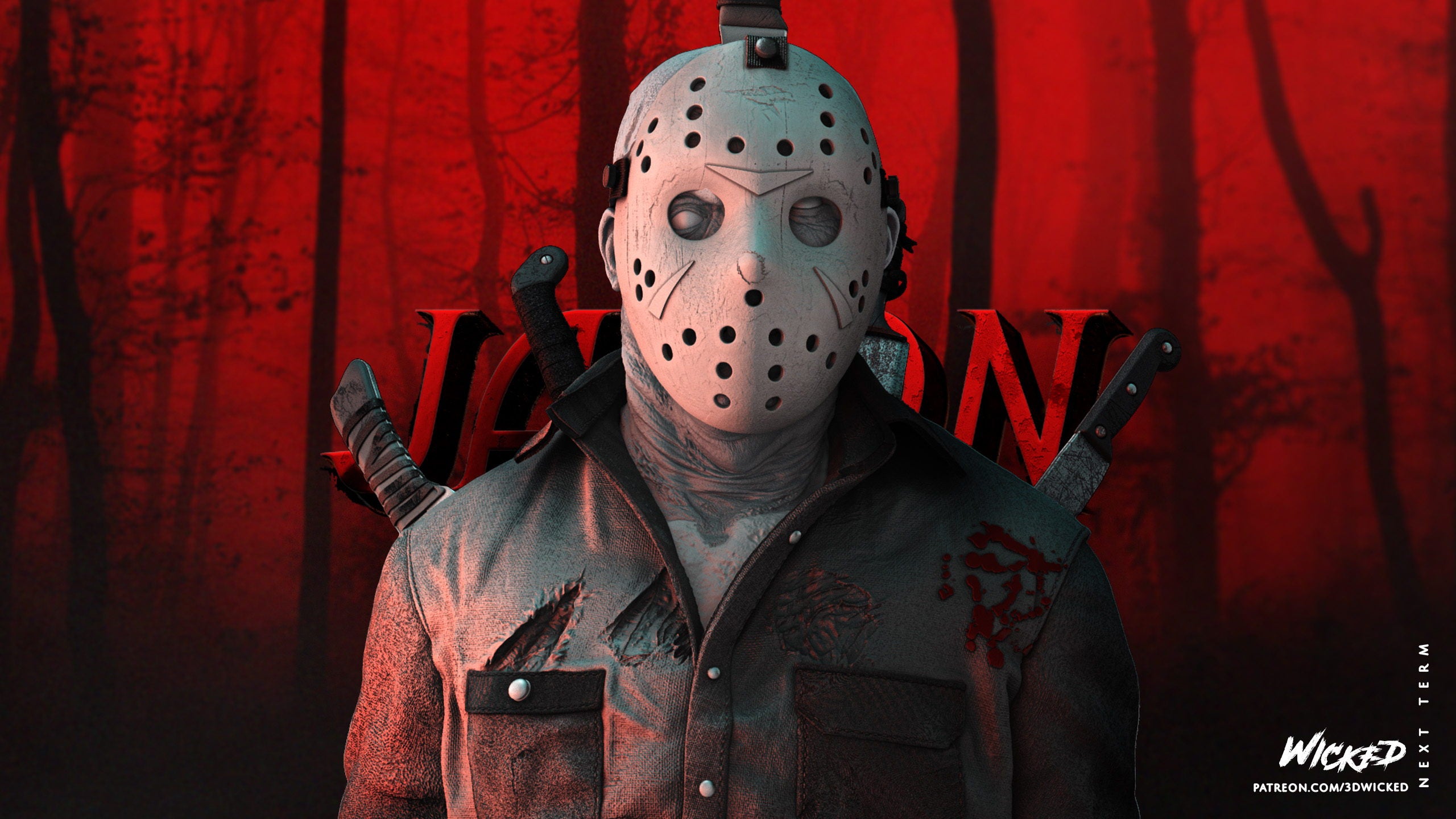 Jason (Fan Art) Bust - 4 or 8 scale (315mm or 158mm) - 3D Print