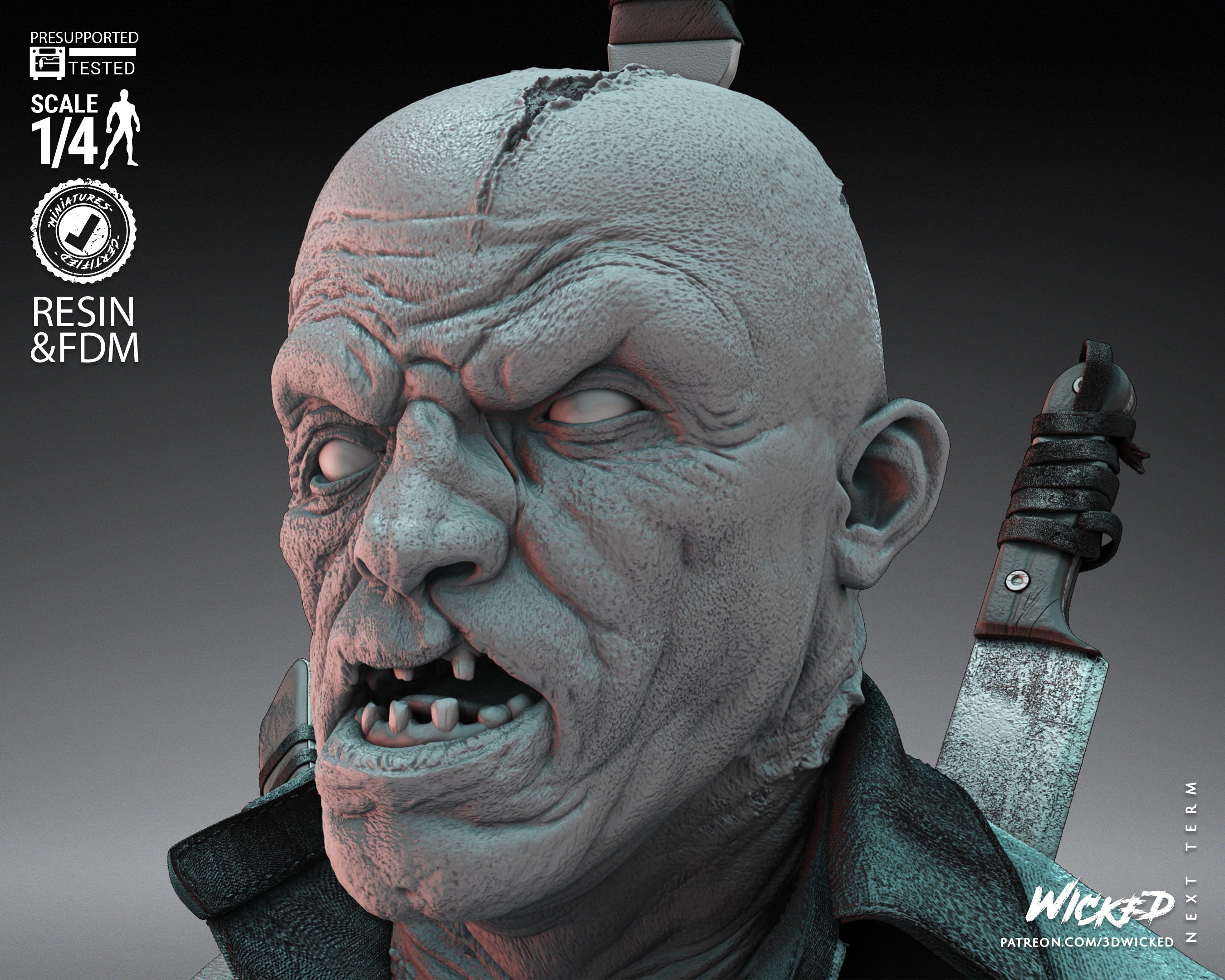 Jason (Fan Art) Bust - 4 or 8 scale (315mm or 158mm) - 3D Print