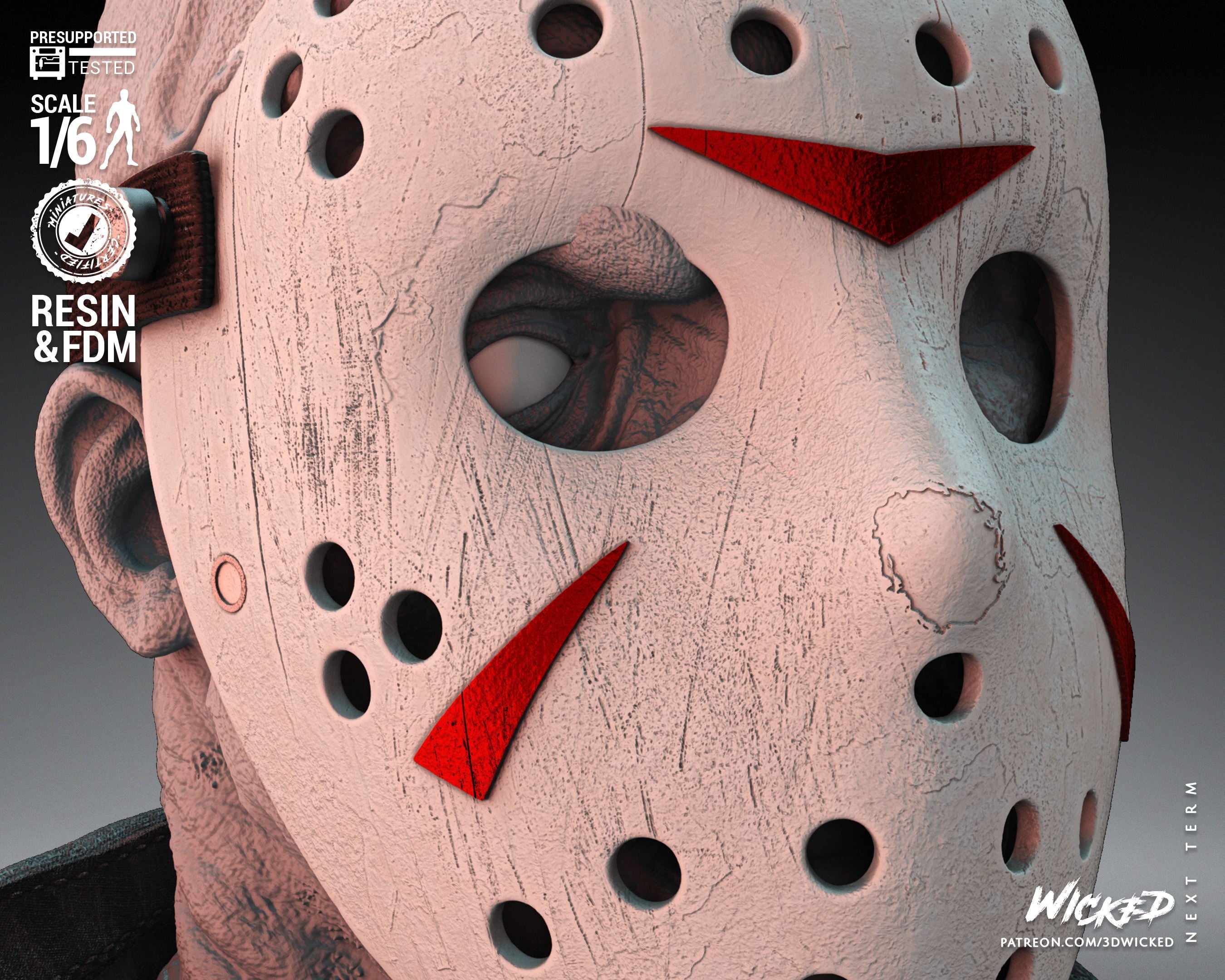 Jason (Fan Art) Sculpture - 6 or 12 scale (440mm or 220mm) - 3D Print