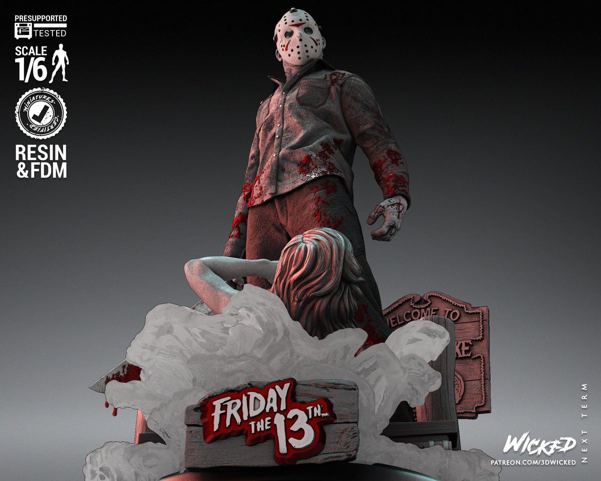 Jason (Fan Art) Sculpture - 6 or 12 scale (440mm or 220mm) - 3D Print