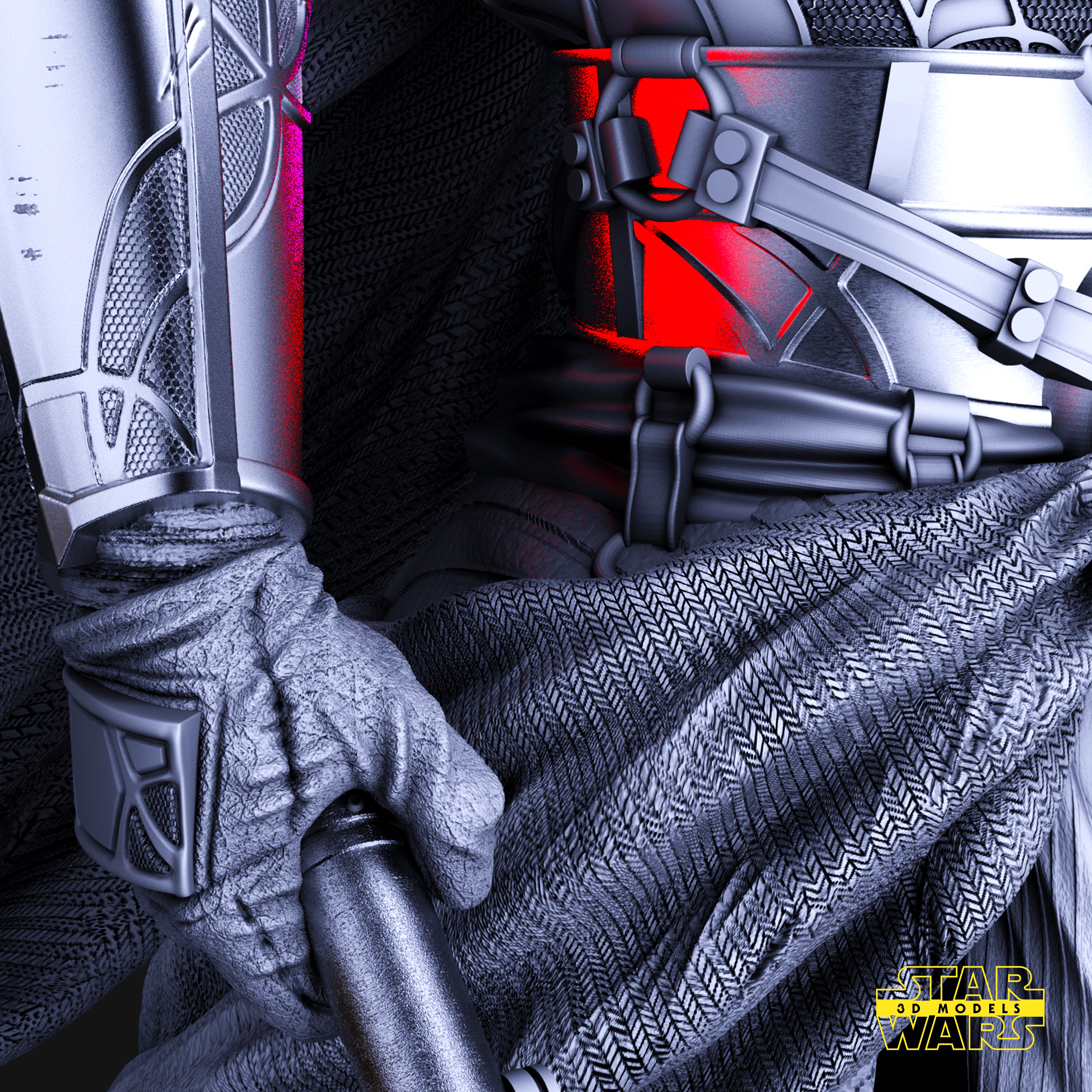 Darth Revan Sculpture (Fan Art) - 1:6 or 1:12 Scale (320mm or 160mm Long) - 3D Printed