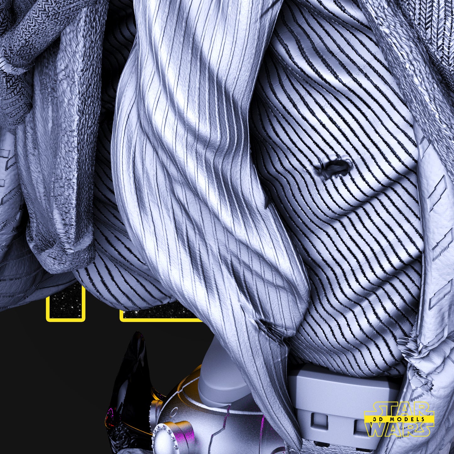 Darth Revan Sculpture (Fan Art) - 1:6 or 1:12 Scale (320mm or 160mm Long) - 3D Printed