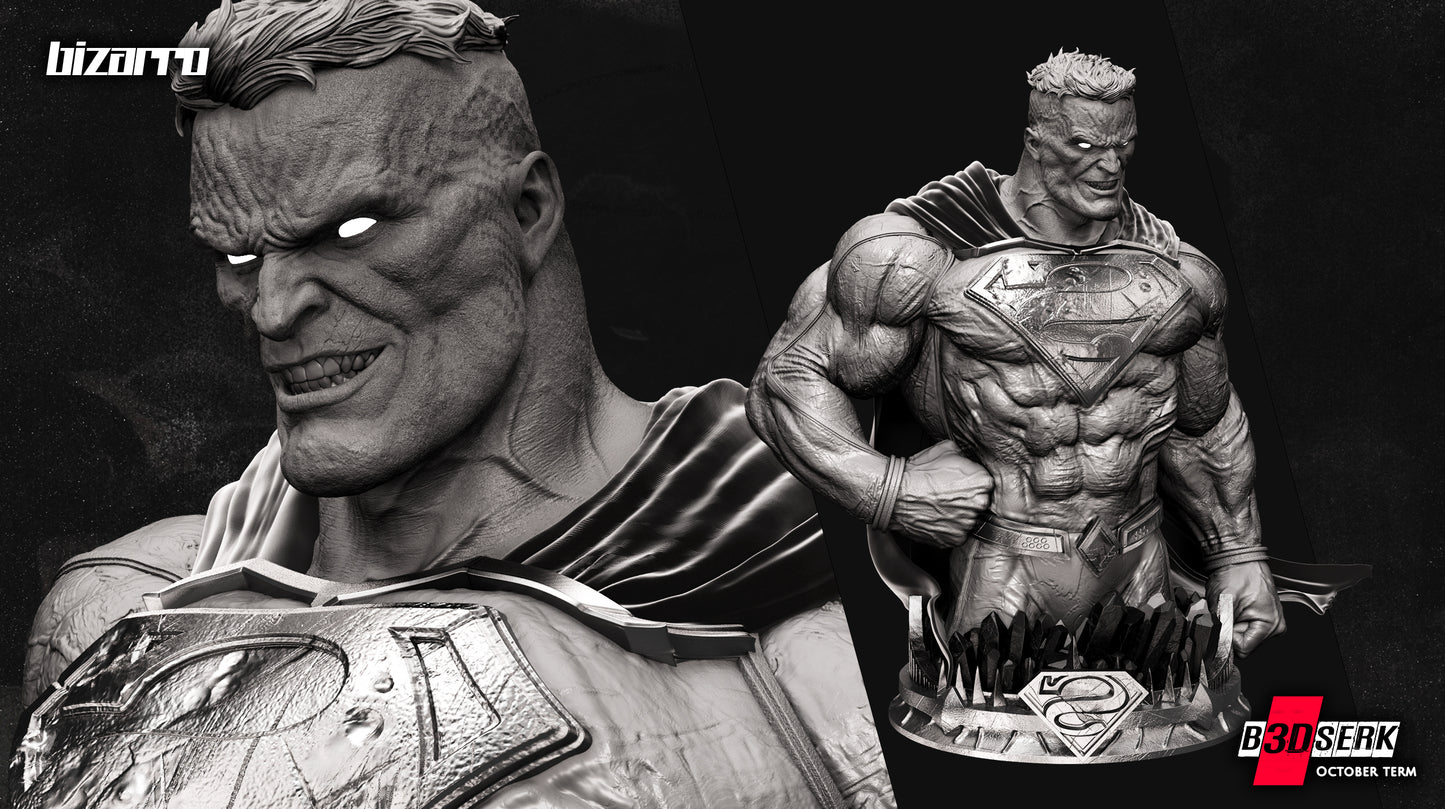 Bizarro (DC) Bust - Fan Art - 4 or 8 scale - 3D Print kit
