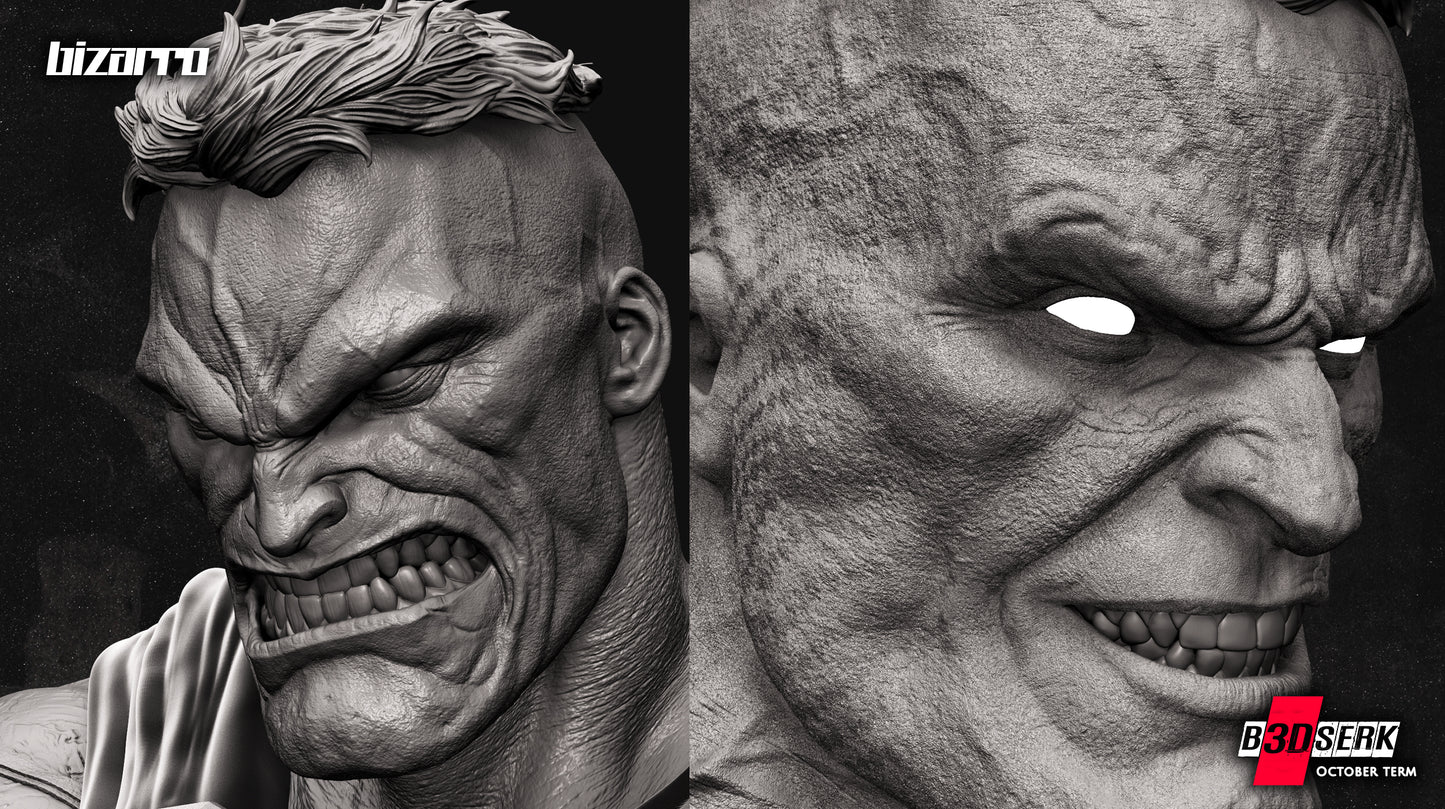 Bizarro (DC) Bust - Fan Art - 4 or 8 scale - 3D Print kit