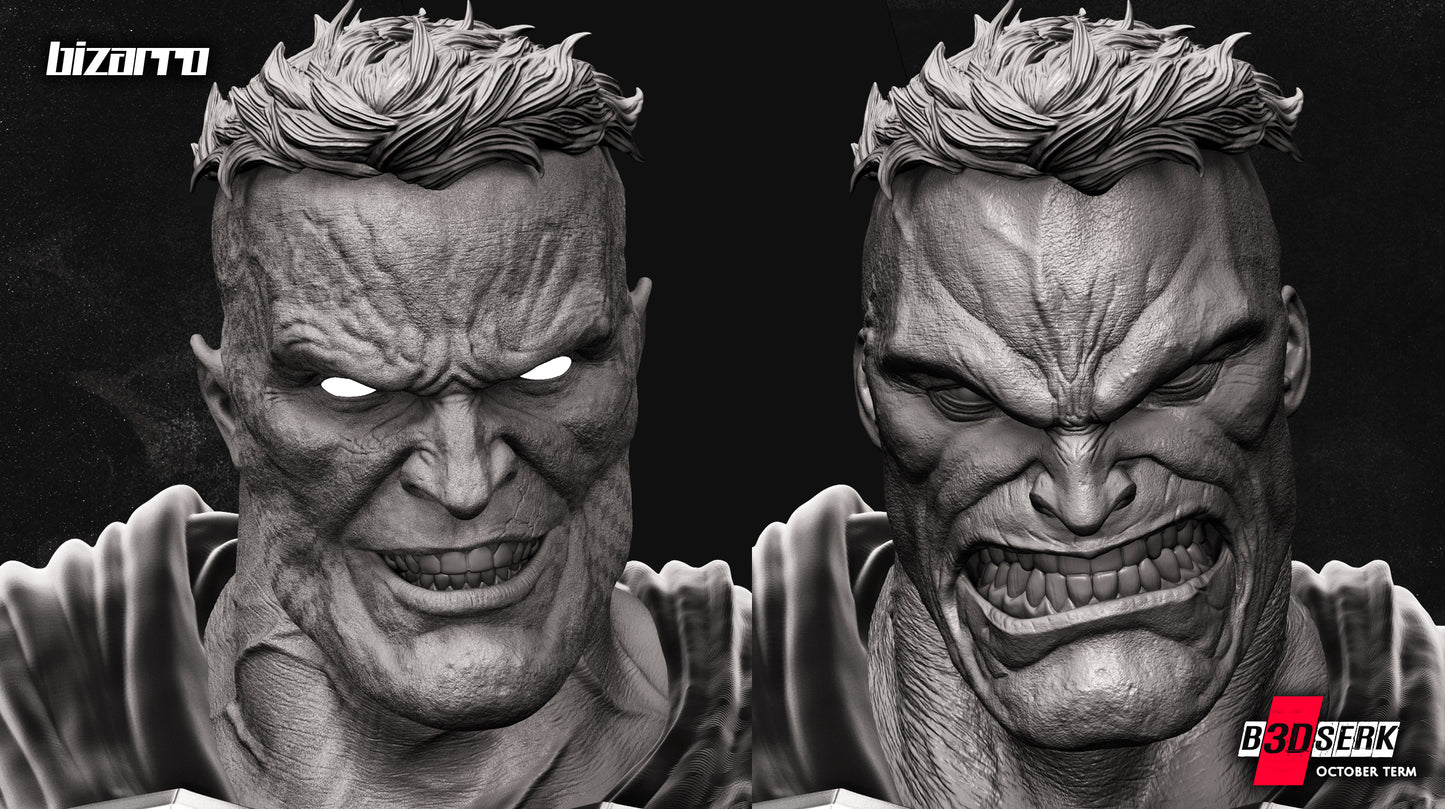 Bizarro (DC) Bust - Fan Art - 4 or 8 scale - 3D Print kit
