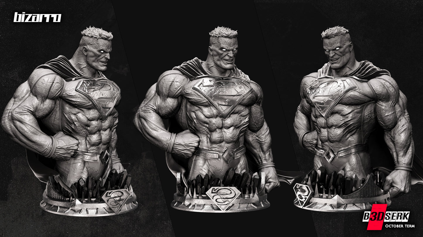Bizarro (DC) Bust - Fan Art - 4 or 8 scale - 3D Print kit
