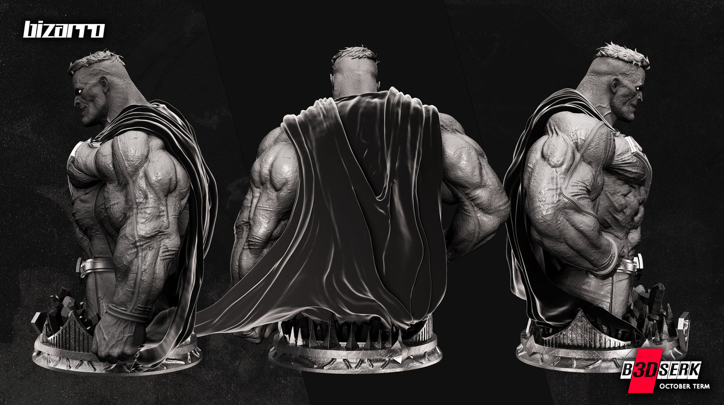Bizarro (DC) Bust - Fan Art - 4 or 8 scale - 3D Print kit