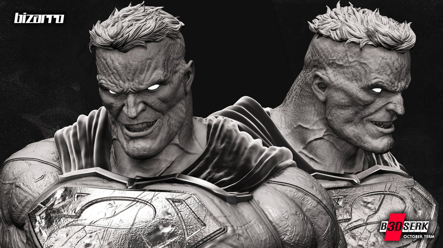 Bizarro (DC) Bust - Fan Art - 4 or 8 scale - 3D Print kit