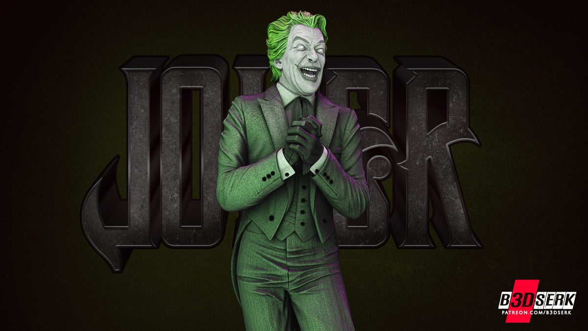 Batman - Joker 60s Cesar Romero 3d Print - 6 Scale - Unpainted model kit