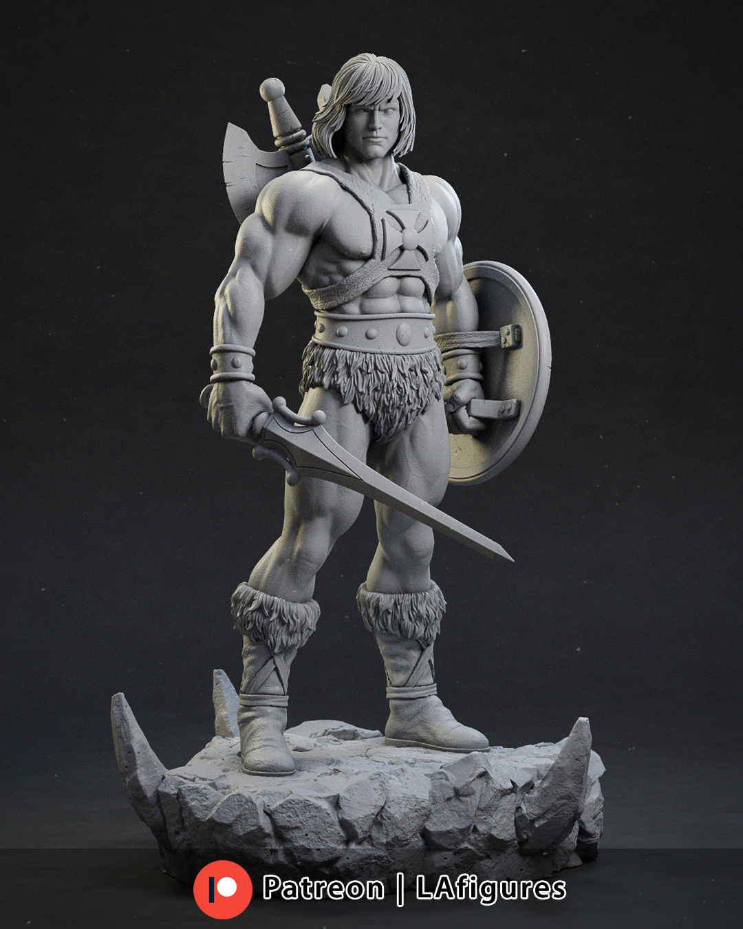 He-Man Statue (Fan Art) 10 or 12 scale 220mm - 3D Print