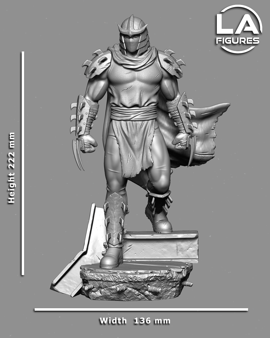 Shredder (TMNT) Statue - Fan Art 10 Scale (222mm) 3D Print Kit