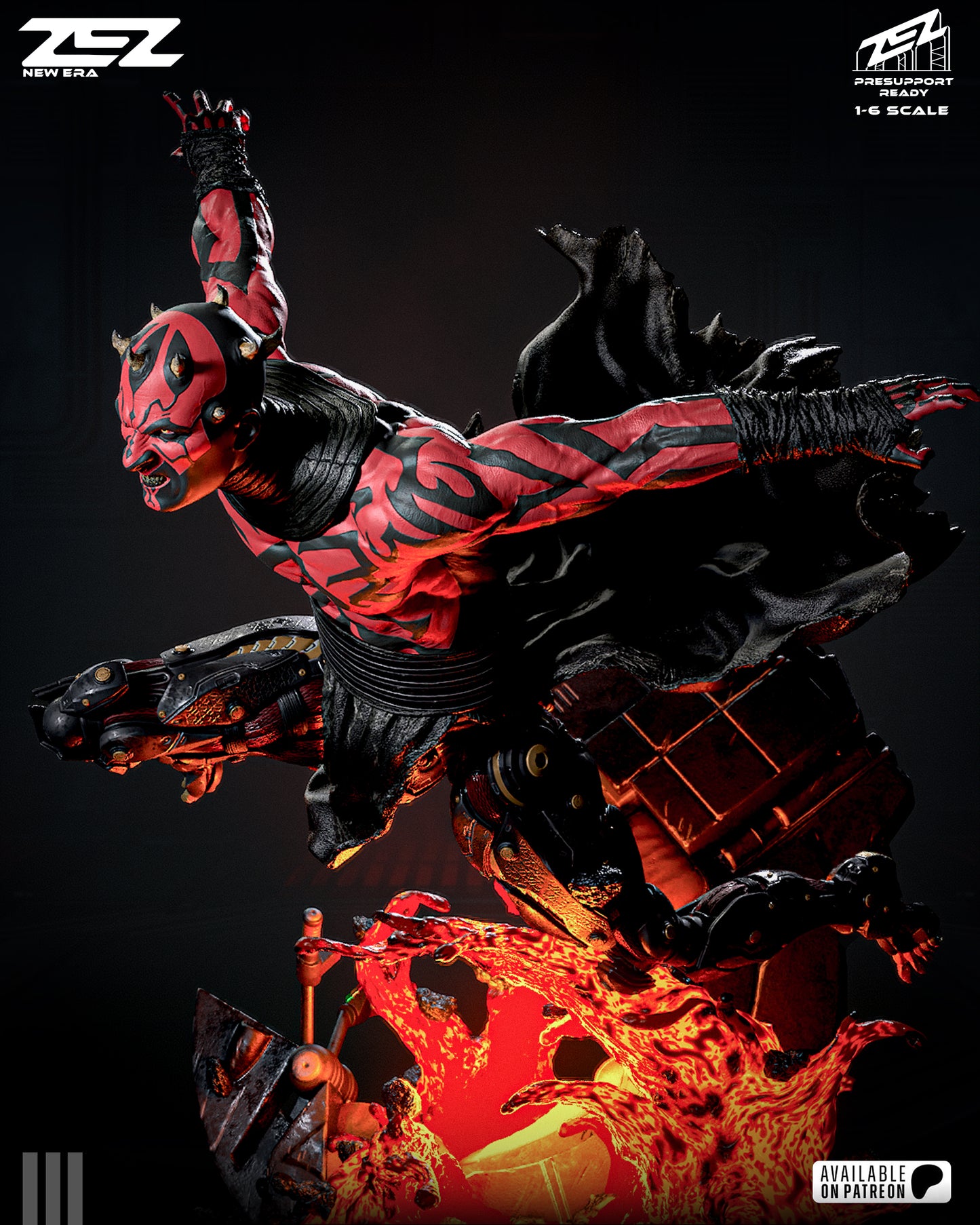 Darth Maul - 3D Printed Statue / Bust model kit 6 scale