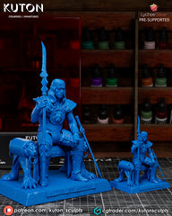 Conan the Destroyer 3D Printed Model - Unpainted and Unassembled