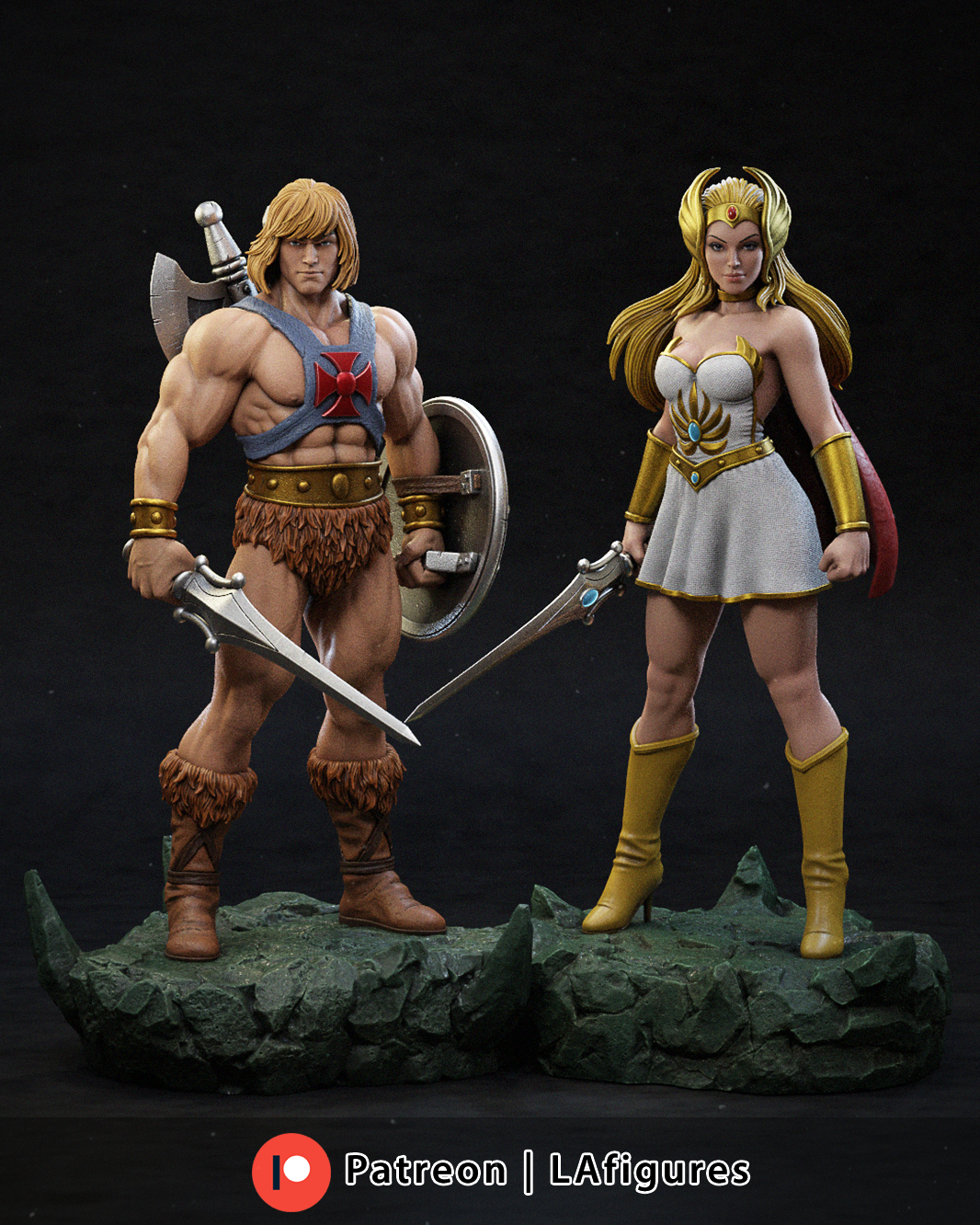 She-ra (He-Man) Statue - Fan Art 10 or 12 scale 223mmmm - 3D Print