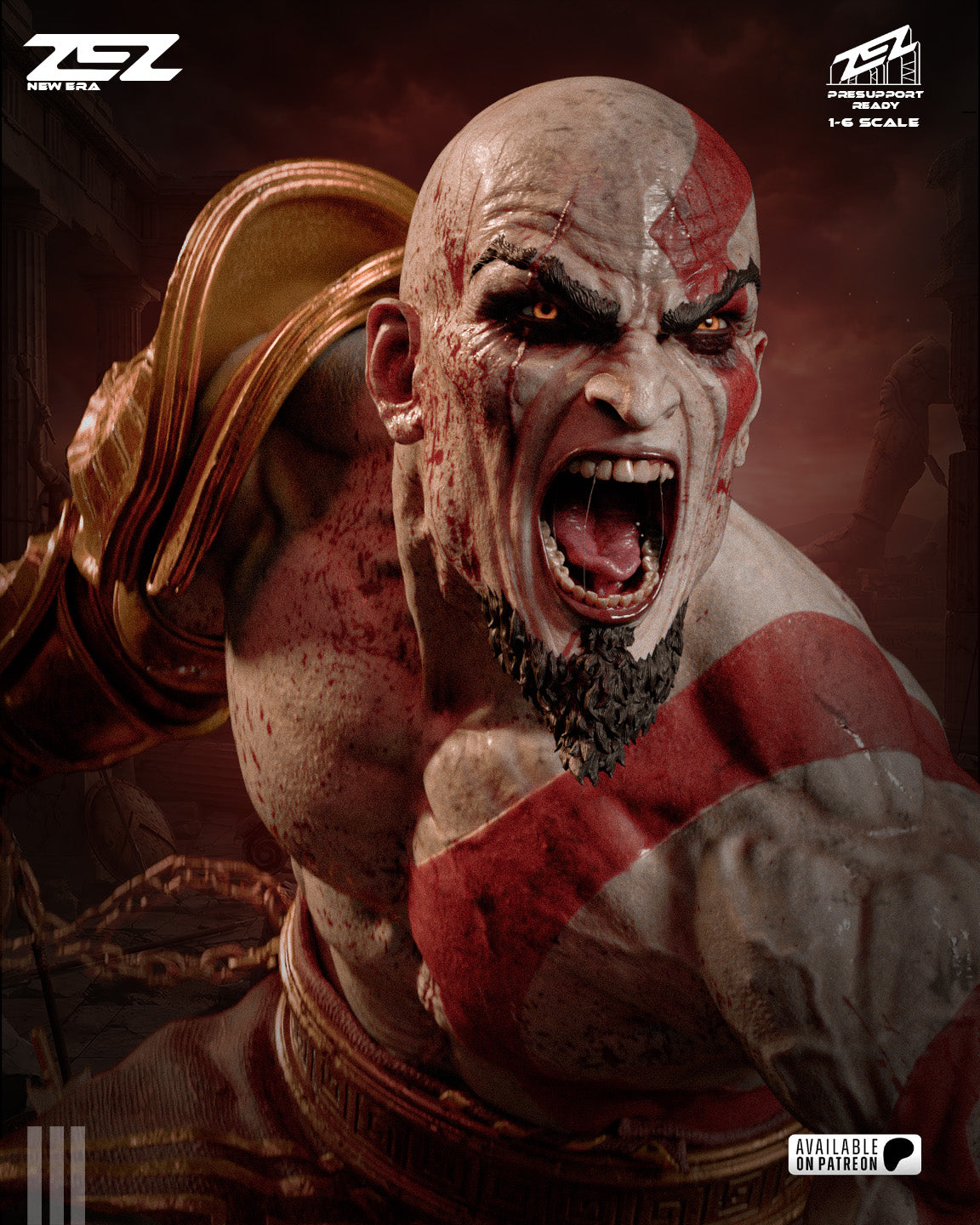 Kratos (ZEZ) - 3D Printed Fan Art Model Kit