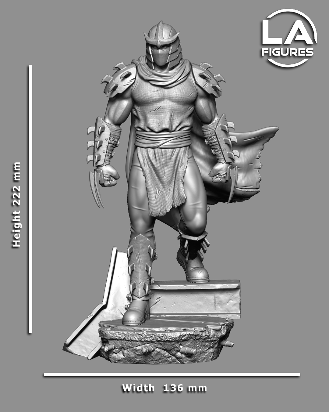 Shredder (TMNT) Statue - Fan Art 12/10/8/6 scale 165 - 370mm - 3D Print