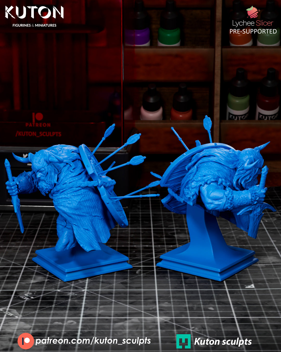 Draven Statue / Bust - Viking Warrior - 3D Print Model Kit