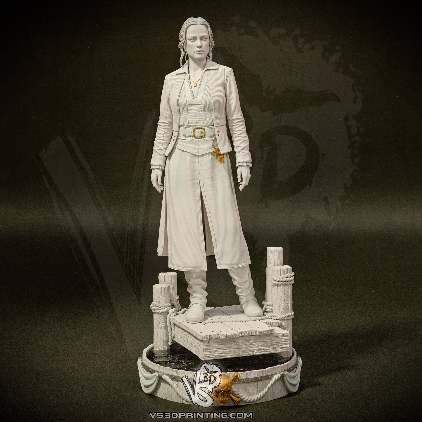 Eleanor Guthrie - Black Sails - 3D Printed Model Statue - 10 Scale