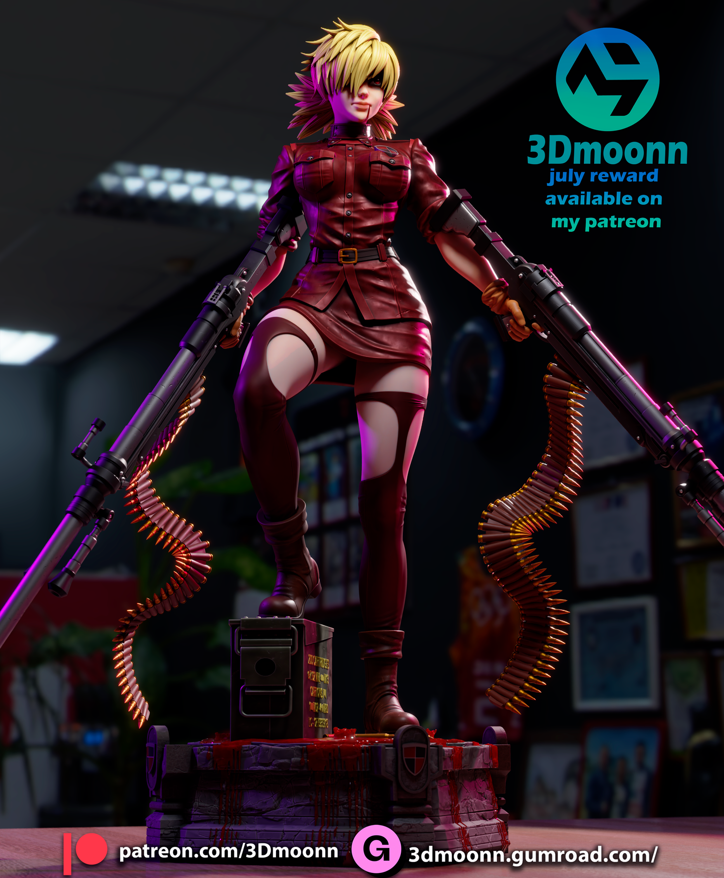 Seras Victoria (Hellsing) - 3d Printed 1:6 model kit