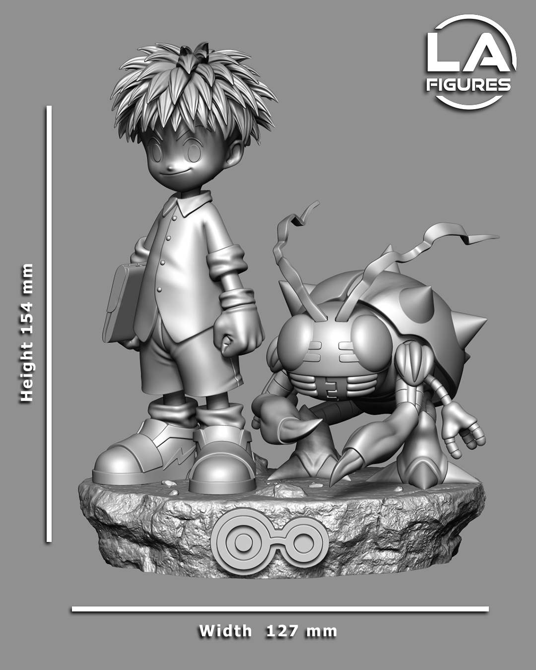 Izzy and Tentomon (Digimon) Statue - 154mm - 3D Print Fan Art