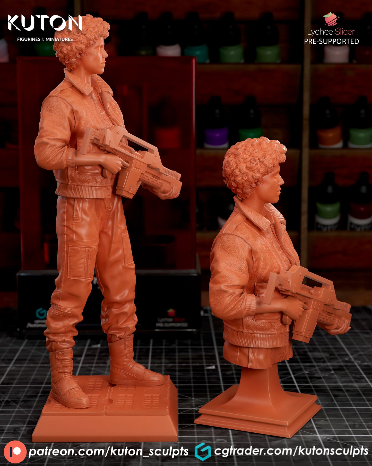 Ellen Ripley (Alien) Statue - 3D Print Fan Art (Kuton)