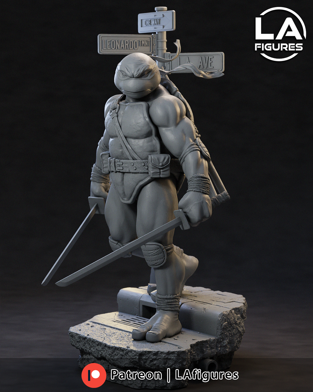 Leonardo (TMNT) Statue - Fan Art 10 Scale (210mm) 3D Print Kit