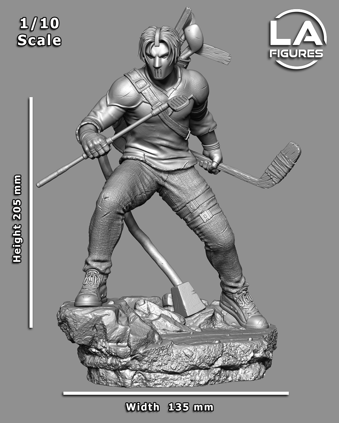 Casey Jones (TMNT) Statue - Fan Art 10 Scale (205mm) 3D Print Kit