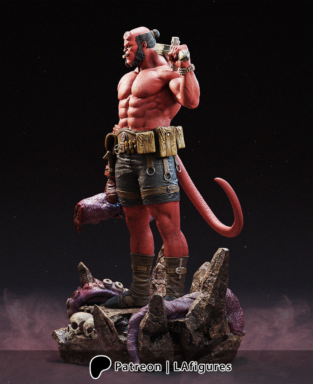 Hellboy (Sculpt) 3D Print Fan Art - 10 Scale - LA Figures