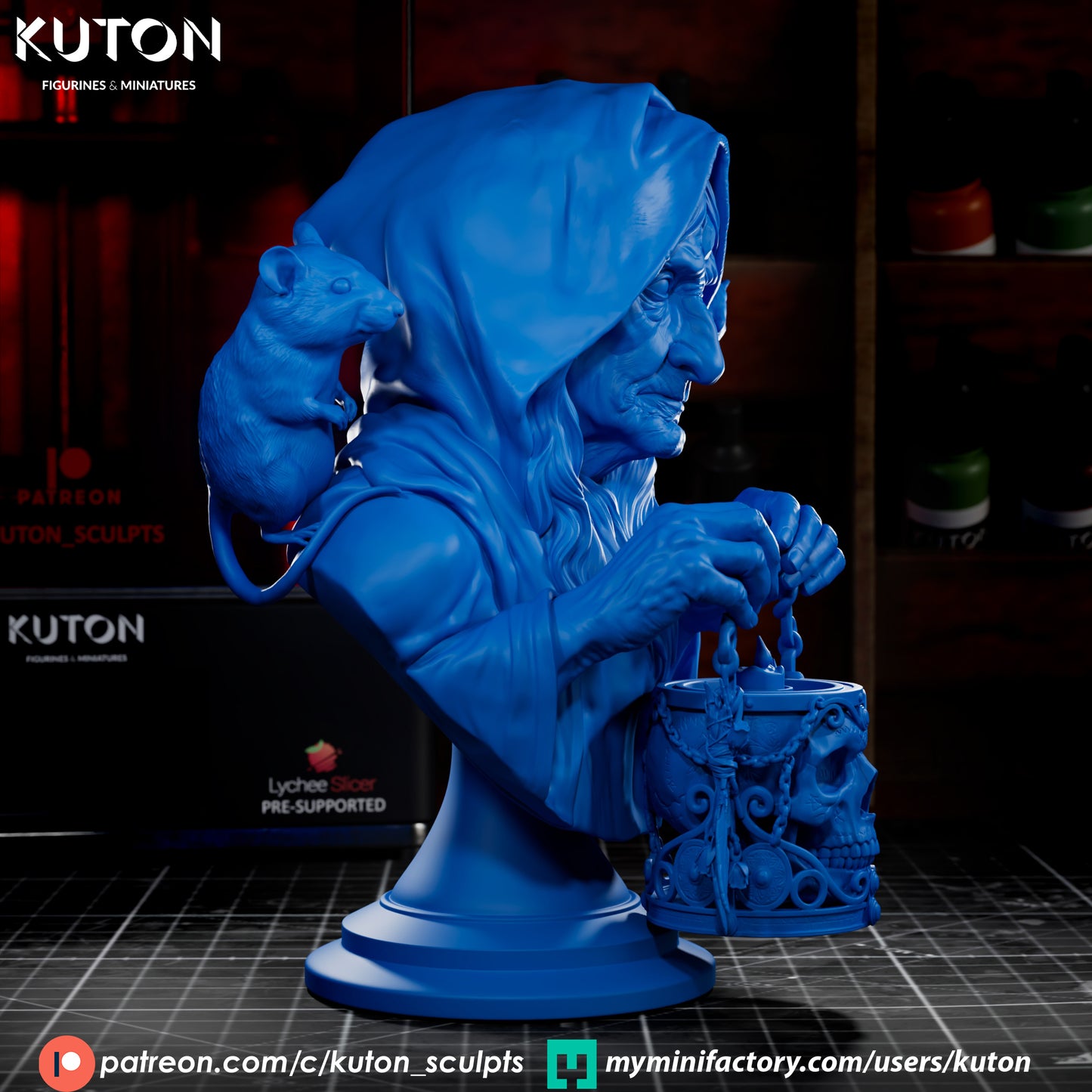Maria the Witch Bust - 3D Printed Model Kit