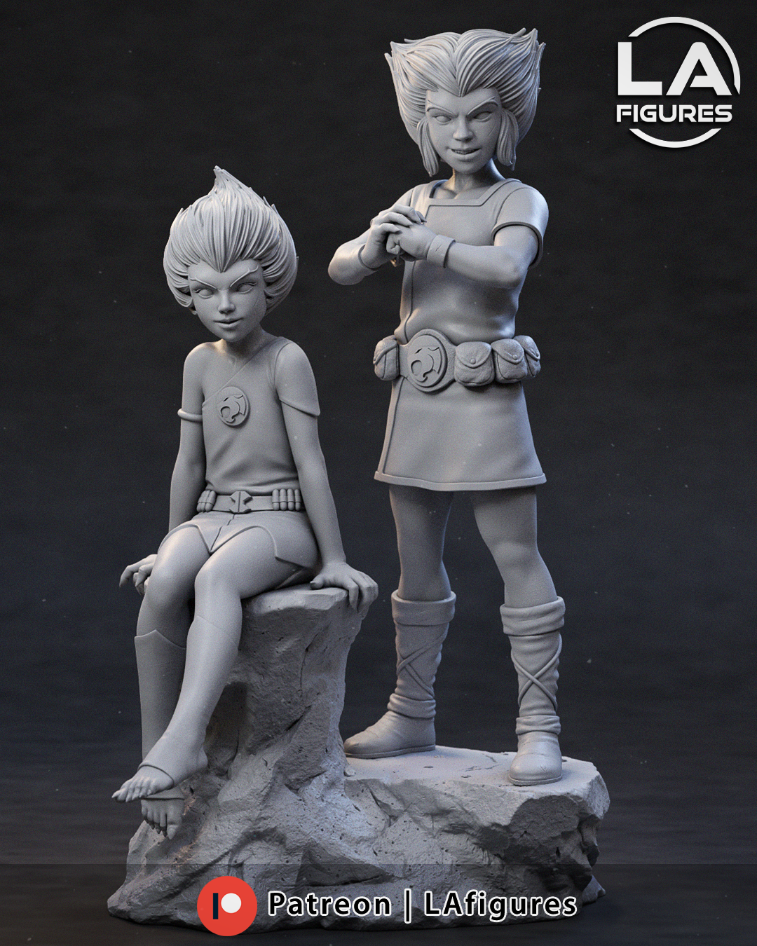 Willy Kit & Willy Kat (Thundercats) Statue - 3D Print Fan Art