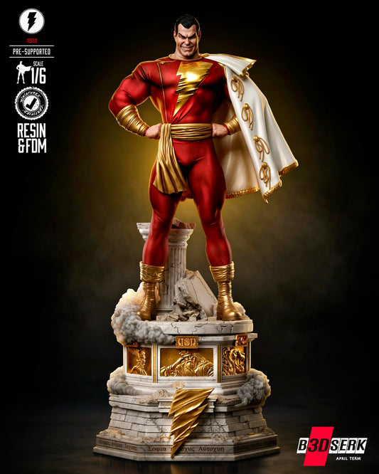 Shazam (Statue) 3D Model Kit - 6 or 12 scale (Fan Art)