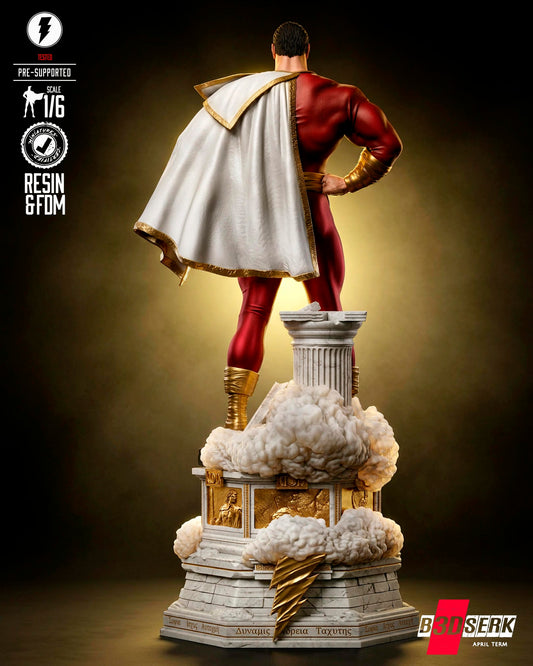 Shazam (Statue) 3D Model Kit - 6 or 12 scale (Fan Art)