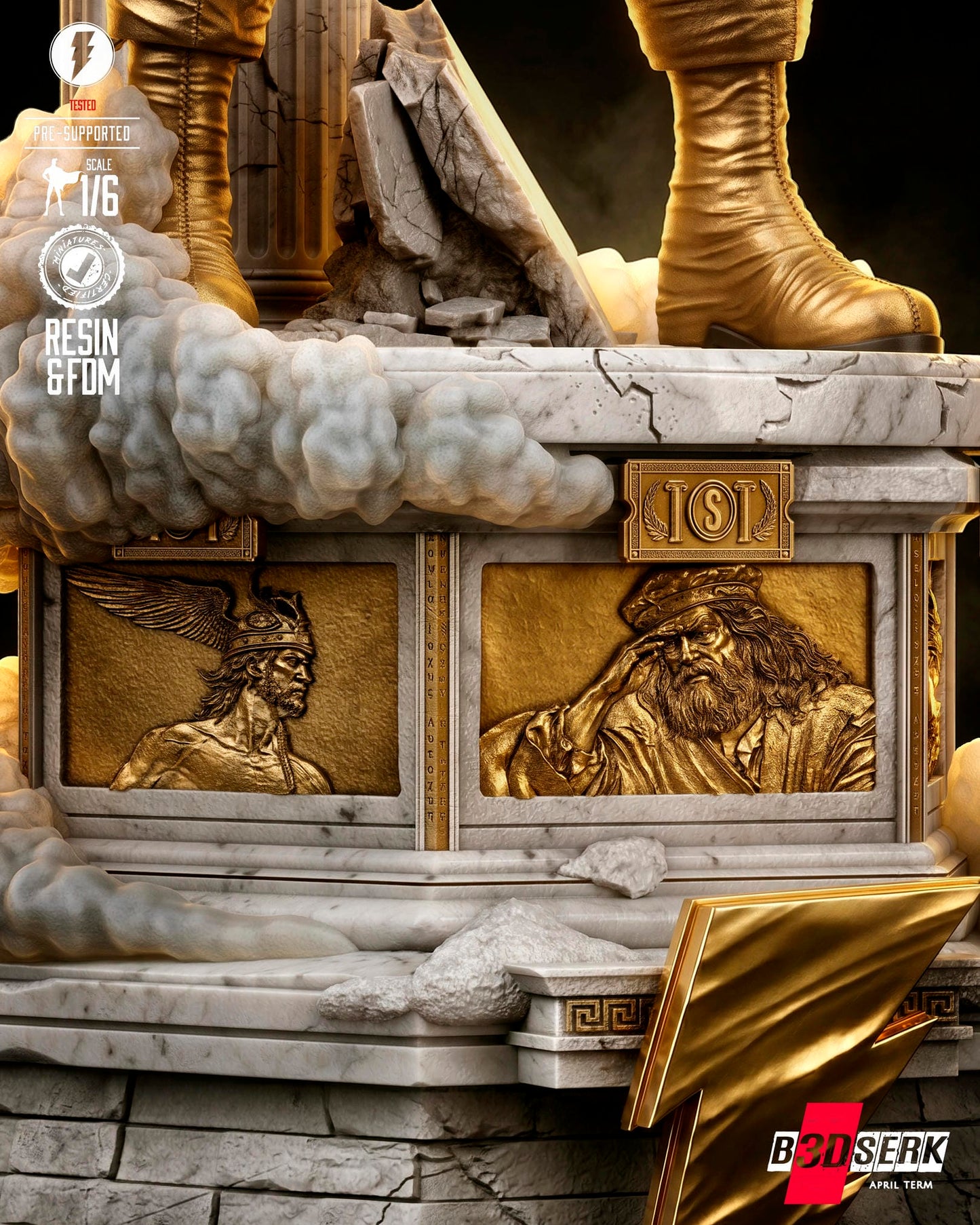 Shazam (Statue) 3D Model Kit - 6 or 12 scale (Fan Art)