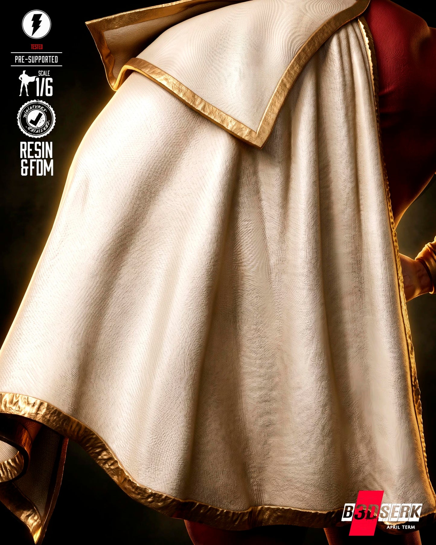 Shazam (Statue) 3D Model Kit - 6 or 12 scale (Fan Art)