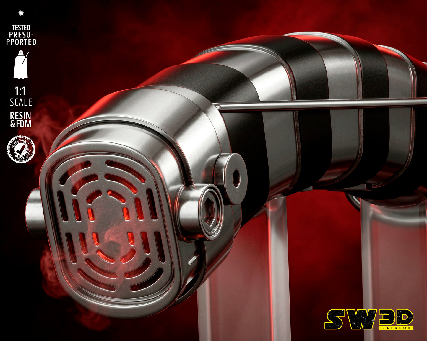 Asajj Ventress Lightsaber (Star Wars) - 3D printed model kit (Fan Art)