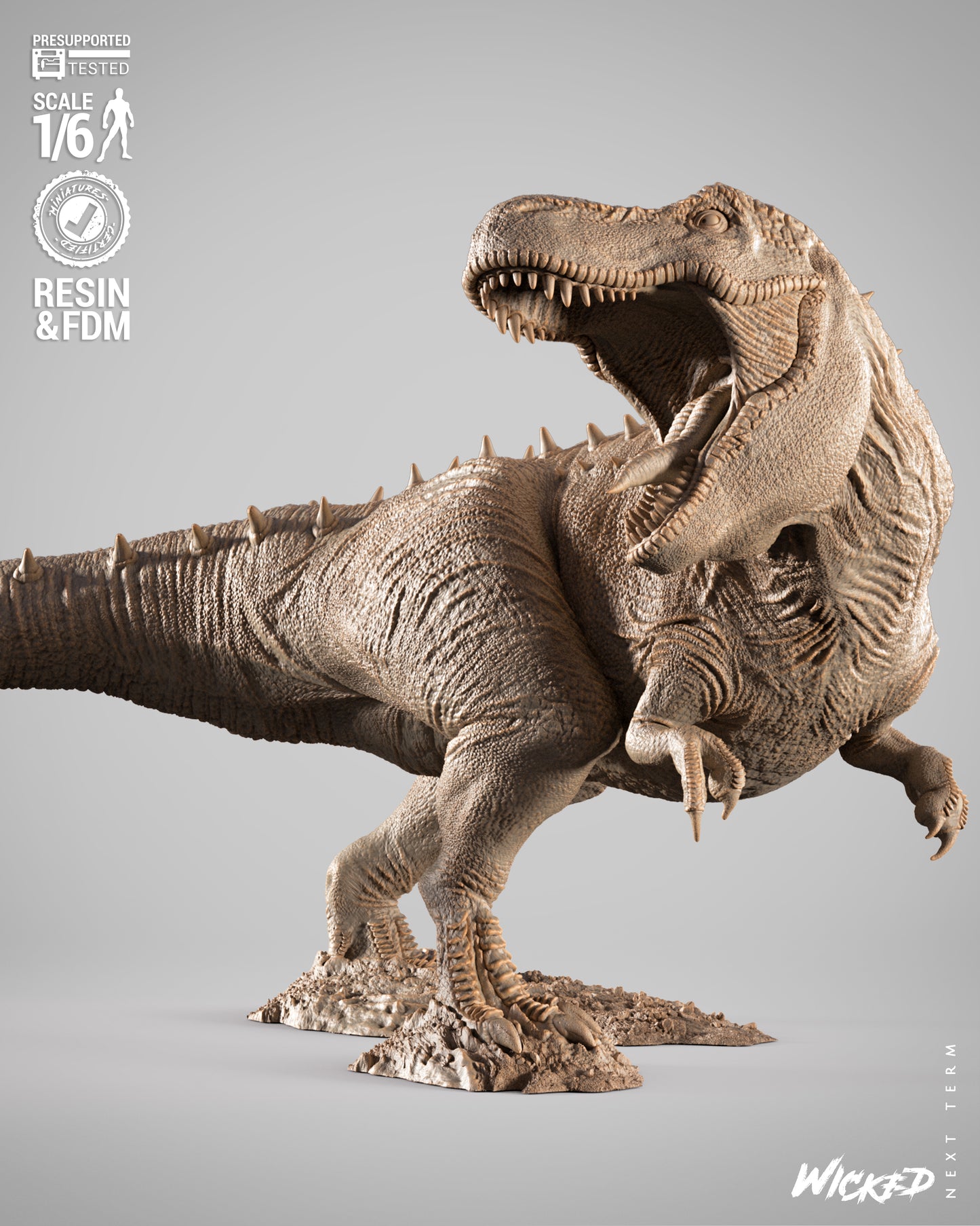 Lara Croft (T-Rex) Sculpt - 1:6 and 1:12 scale 3d Printed Model Kit